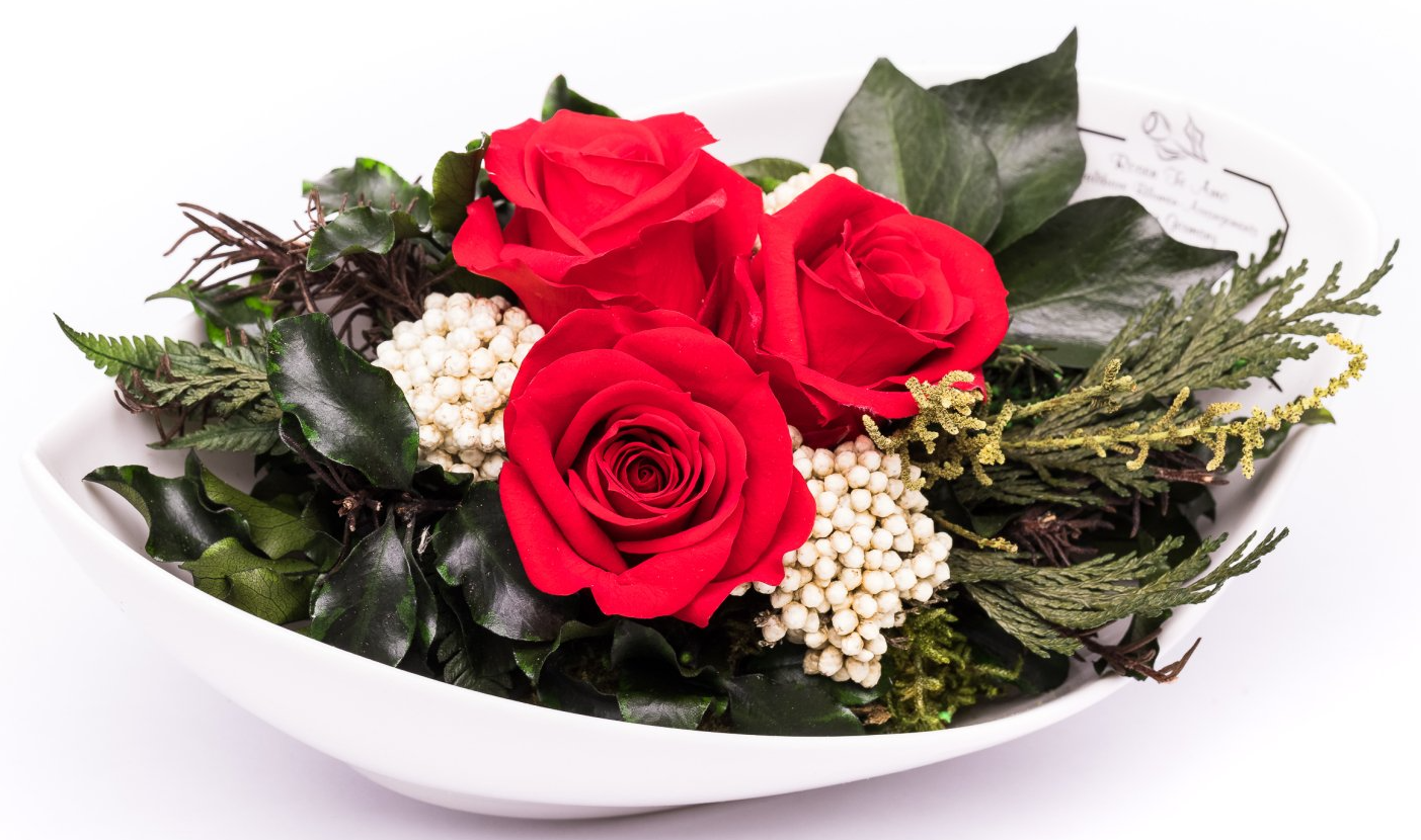 echte konservierte Rosenstrauß als Geschenkidee - Weihnacht