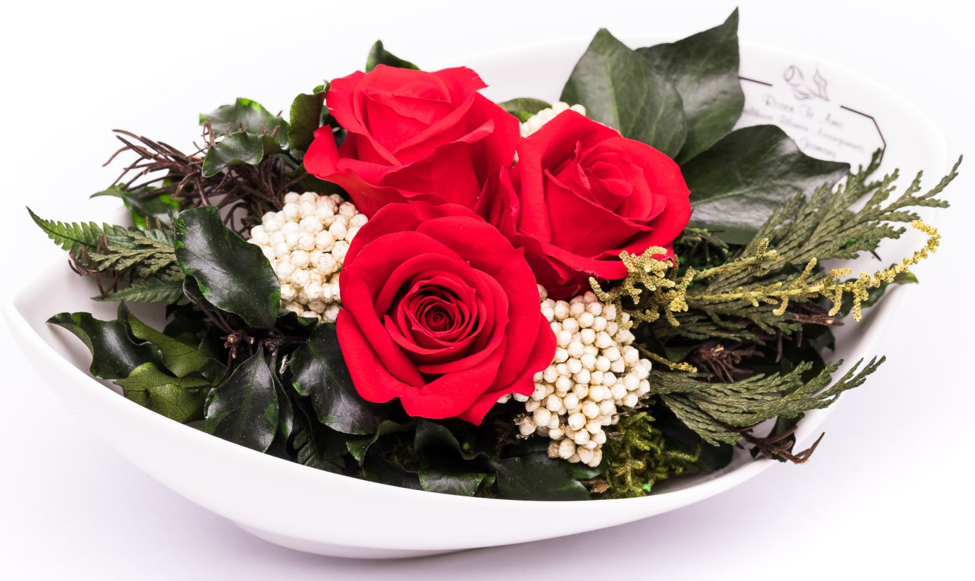 Rosen te Amo- Haltbare Rosen. echte konservierte duftende Rosenstrauß als Geschenkidee