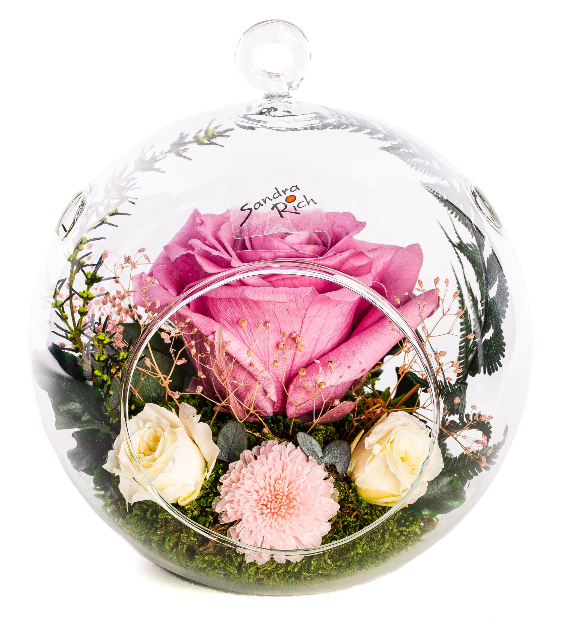 Rosen te Amo GTF-RMIRE-001 triple rote Rose Muttertagsgeschenk | Geschenk-für -Mama | echte-Rosen-im Glasvase