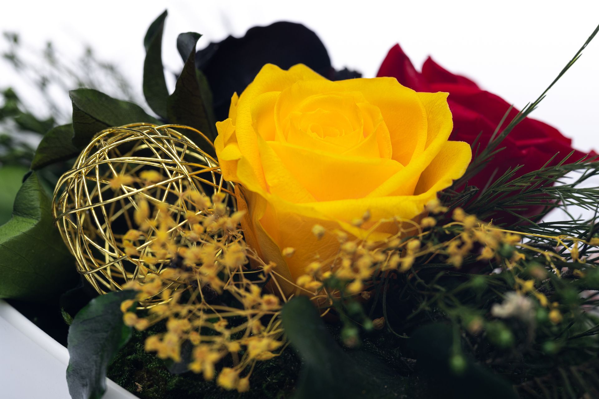 Rosen te Amo GTF-RMIRE-001 triple rote Rose Blumen in der Vase, haltbare Rosen, Rosen im Glas, Valentinstag Geschenk, infinity Rosen, haltbare-Rosen, ewige-Rosen, Echte-Blumenarrangement, I-Love-You, Geschenk für-Freundin, Liebesgeschenke,