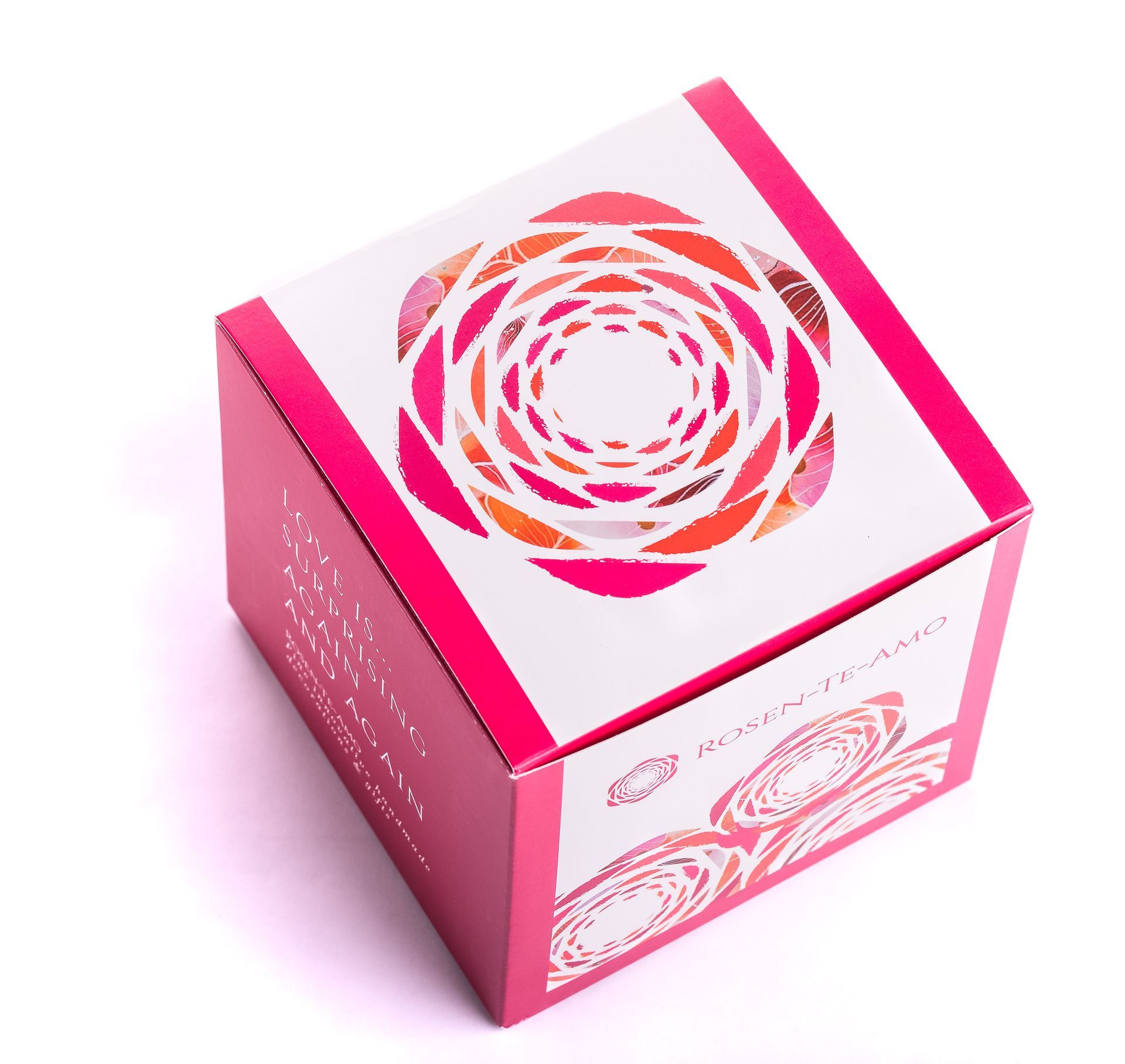 Rosen te Amo -GSF-OSTYW-001 Infinity Orchidee, haltbare Blumen im Glas, Rosengestecke im Würfel Glas-Vase