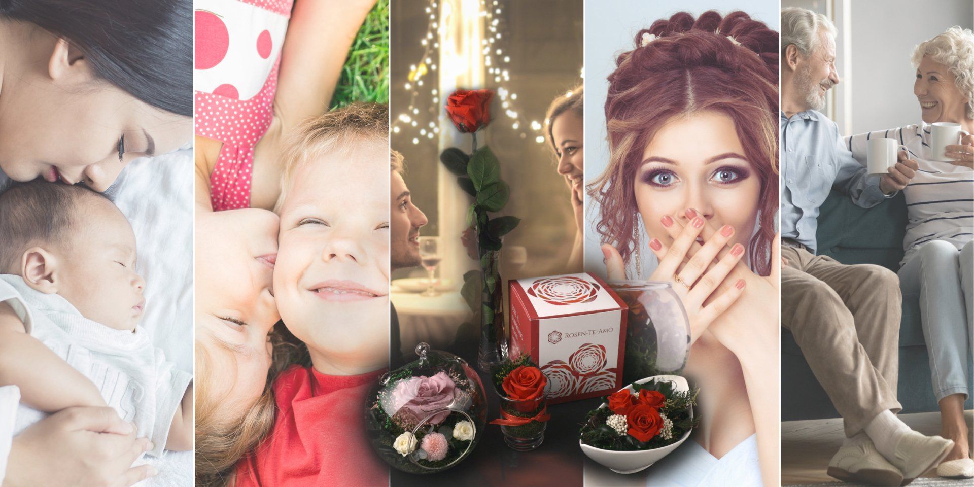 echte konservierte Rosenstrauß als Geschenkidee - Weihnacht