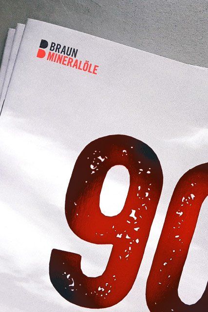 V8 Werbeagentur Nürnberg, Avia Braun Jubiläumsmagazin Imagebroschüre