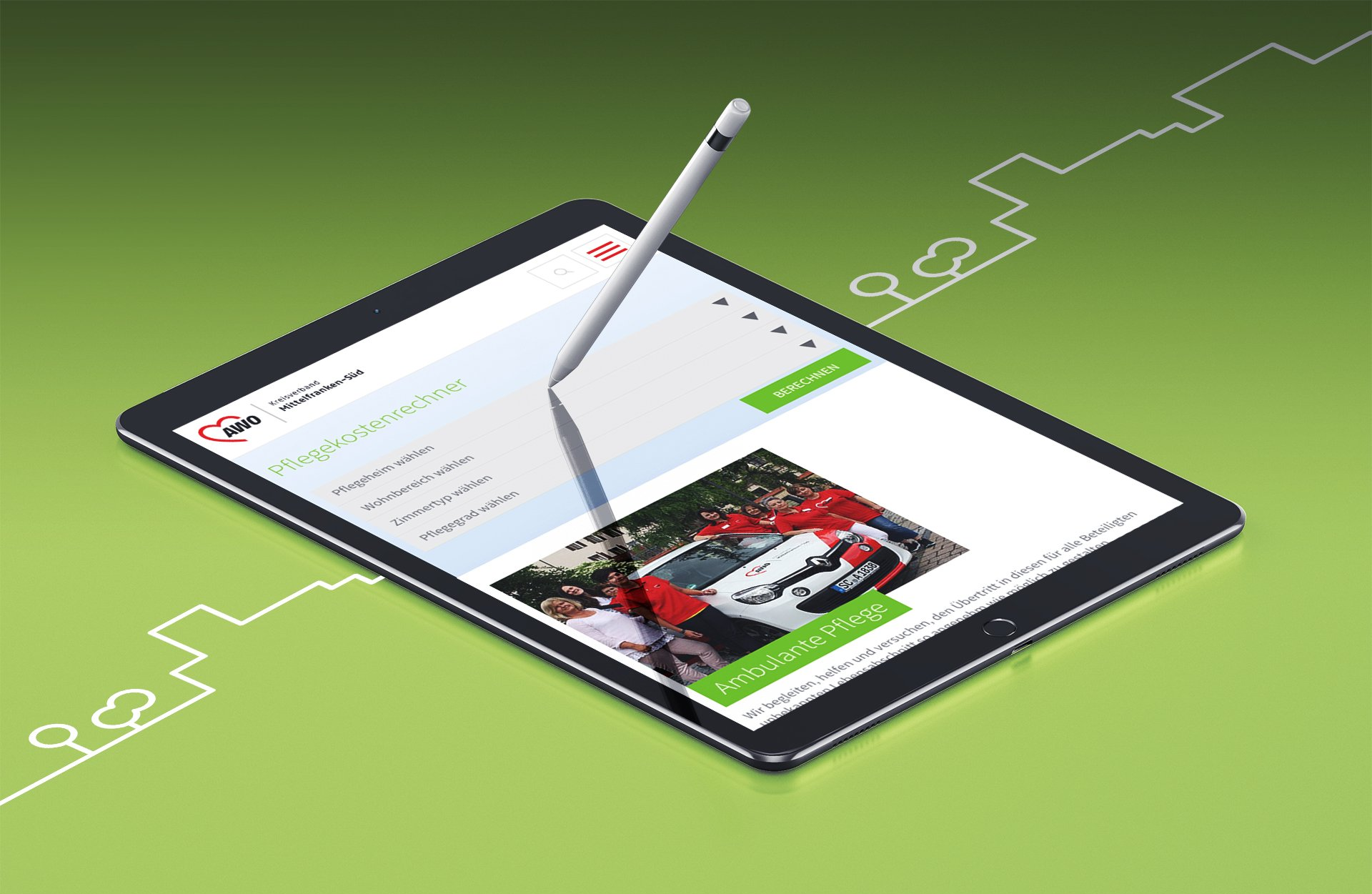 V8 Werbeagentur, Nürnberg, Motor für Marken, AWO Mittelfranken-Süd, Internetauftritt, Website