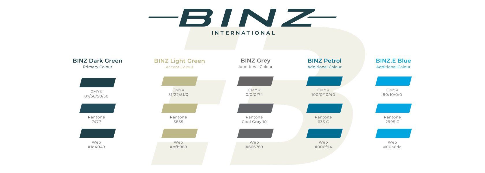 V8 Werbeagentur Nürnberg, Logo und Farbschema BINZ International Bestattungsfahrzeuge