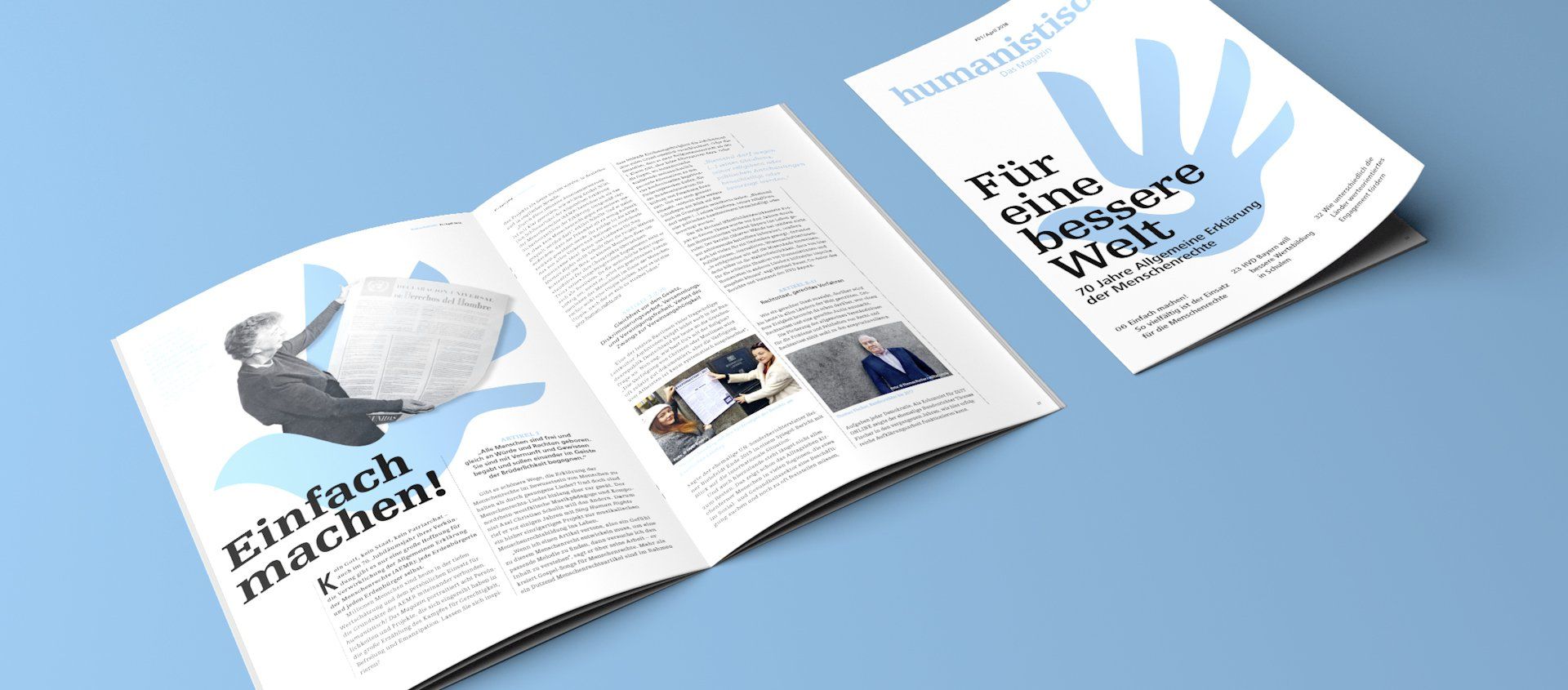 V8 Werbeagentur Nürnberg humanistisch! Magazin HVD