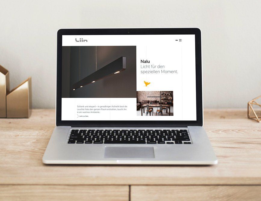 V8 Werbeagentur Nürnberg, Liin Light Innovations, Website Relaunch