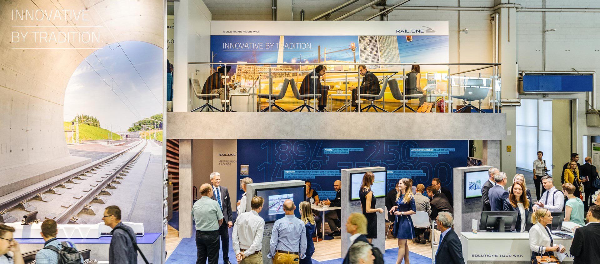 V8 Werbeagntur Nürnberg RAIL.ONE Messegestaltung Innotrans