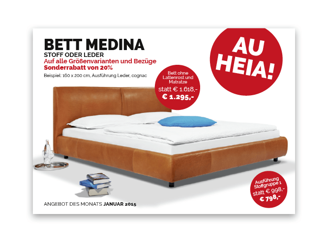 V8 Werbeagentur, Nürnberg, Marken, Roter Punkt, Einrichtungshaus, Print, Angebot