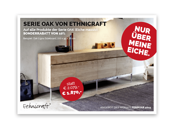 V8 Werbeagentur, Nürnberg, Marken, Roter Punkt, Angebot des Monats, Postkarte, Print