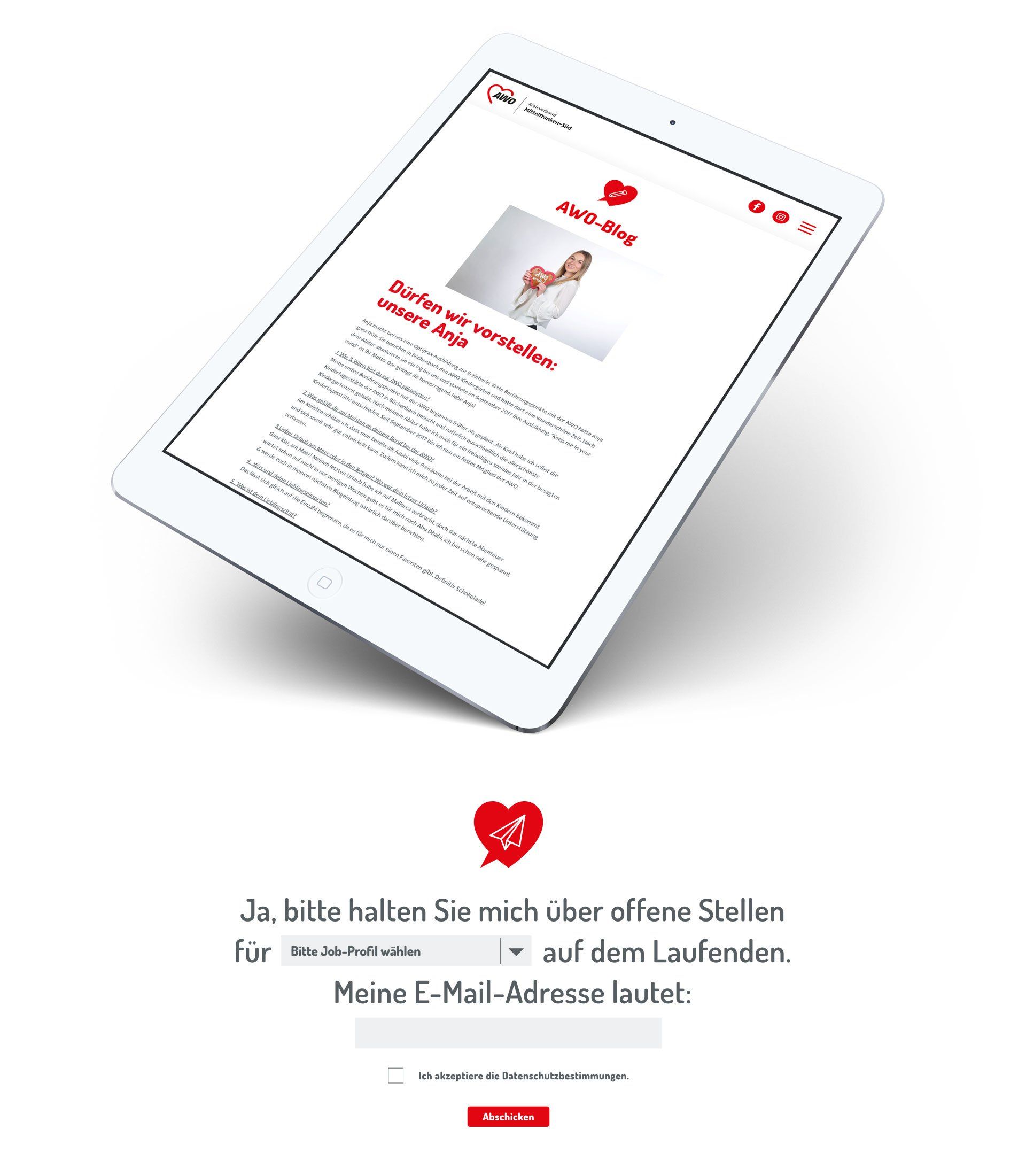 V8 Werbeagentur, Nürnberg, AWO Mittelfranken-Süd, Webdesign, Internetauftritt, Website