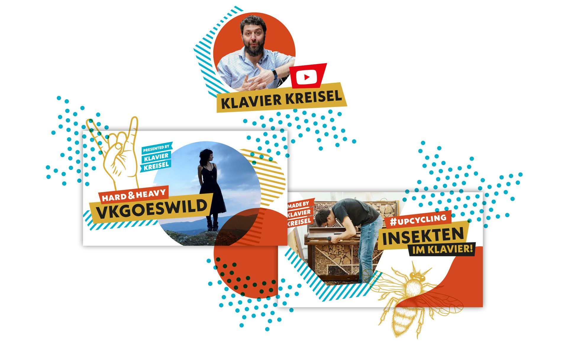 V8 Werbeagentur, Nürnberg, Motor für Marken, Klavier Kreisel, Flyer, Print