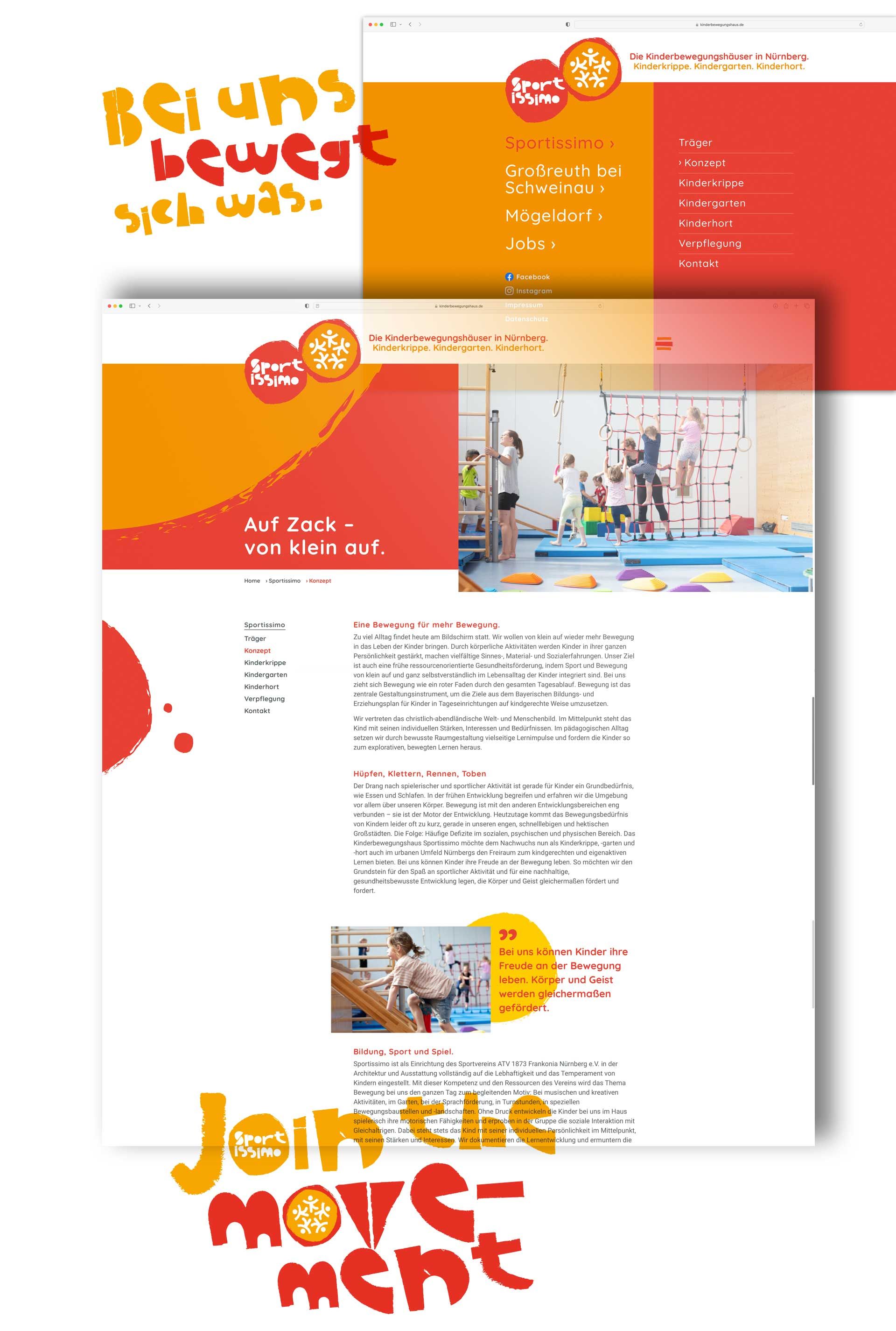 V8 Werbeagentur, Sportissimo Nürnberg, Internetauftritt, Website