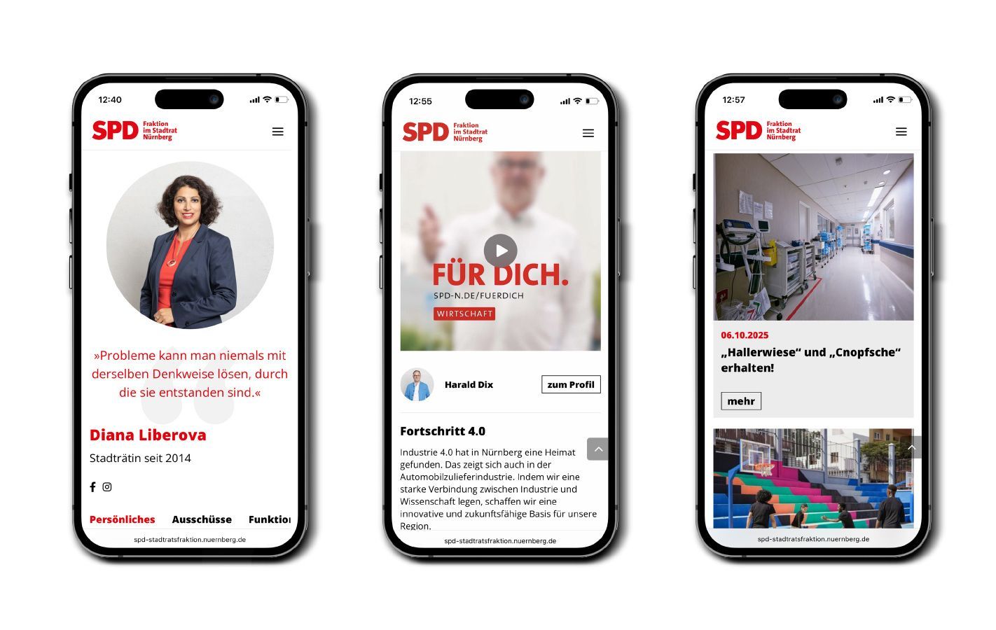 V8 Werbeagentur, Nürnberg, SPD-Stadtratsfraktion Nürnberg, Internetauftritt, Website, SPD-Nürnberg