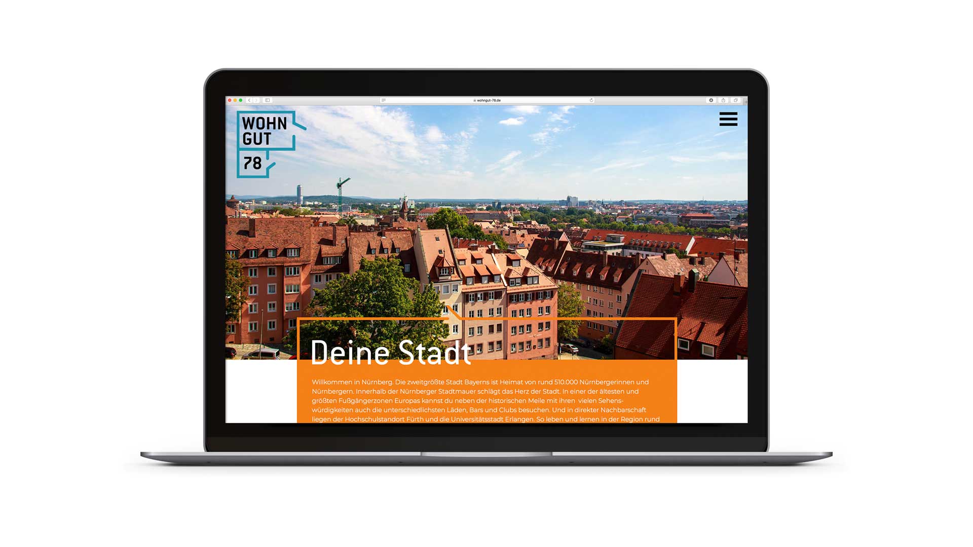 V8 Werbeagentur, Nürnberg, WohnGut 78, Webdesign, Internetauftritt, Digital