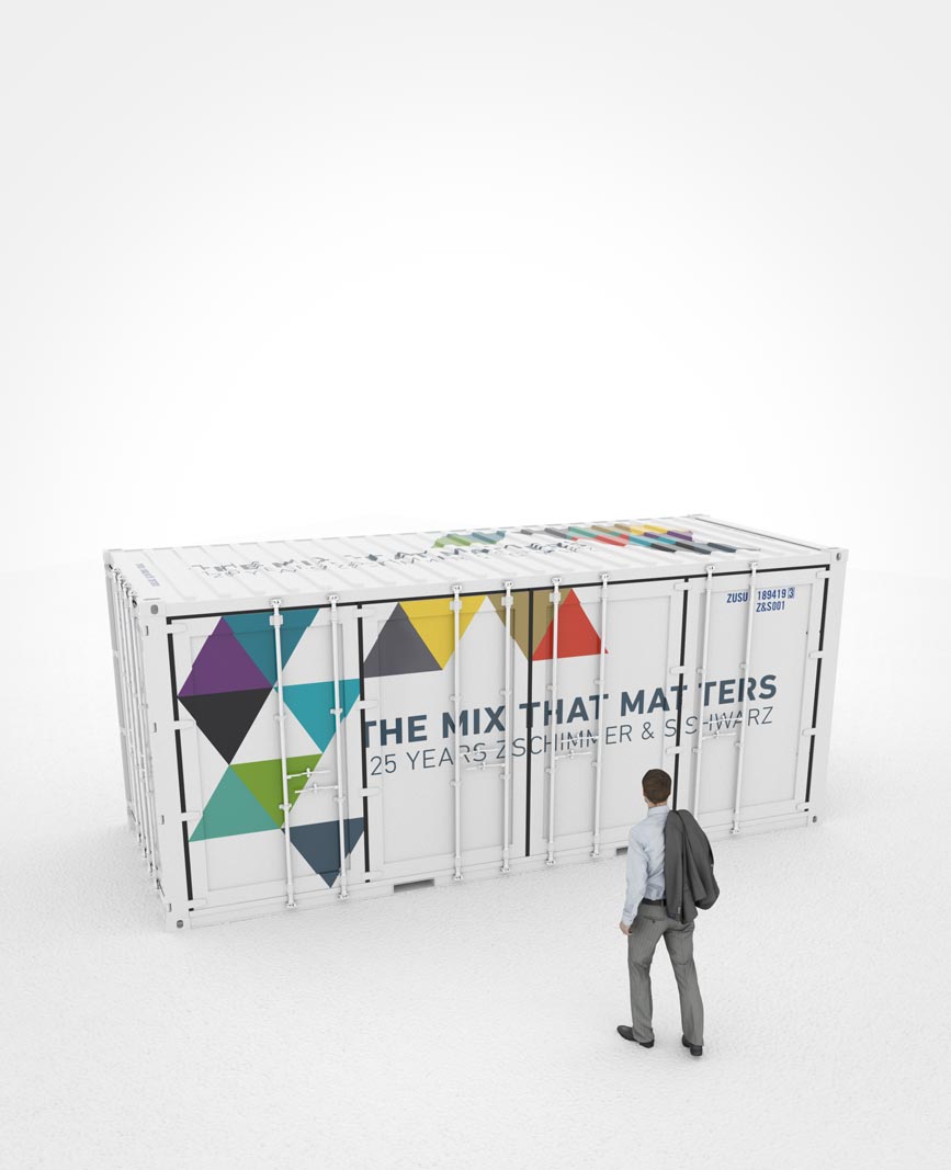 V8 Werbeagentur Nürnberg, Zschimmer & Schwarz Jubiläum, Container World-Tour