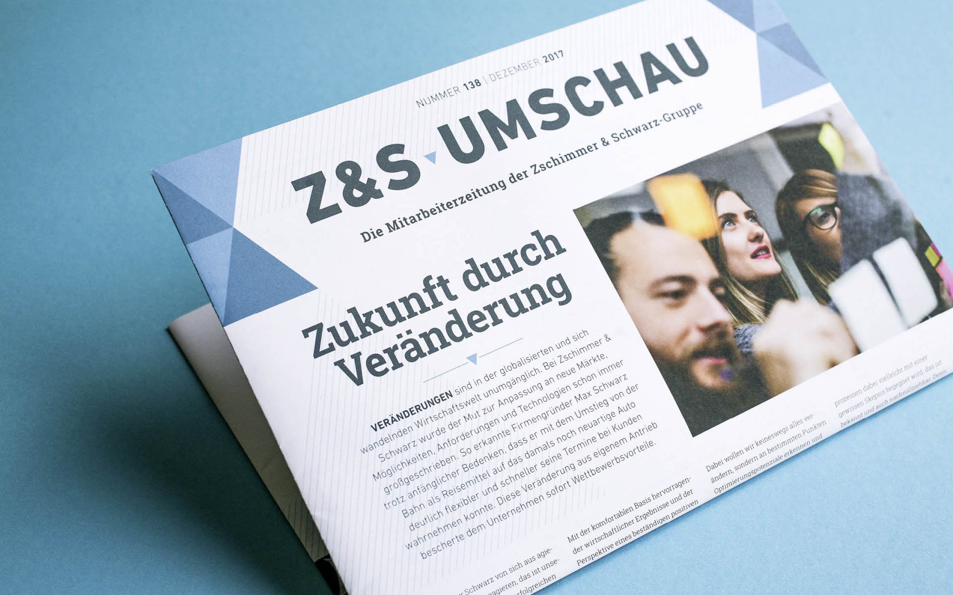 V8 Werbeagentur Nürnberg Zschimmer & Schwarz Umschau Mitarbeiterzeitschrift