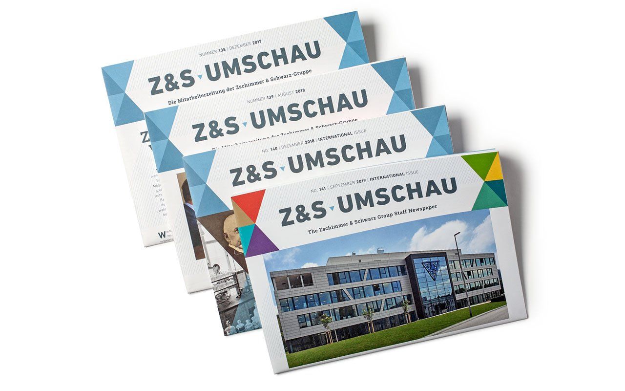 V8 Werbeagentur, Nürnberg, Motor für Makren, Zschimmer & Schwarz, Editorial-Design des Mitarbeitermagazins Umschau