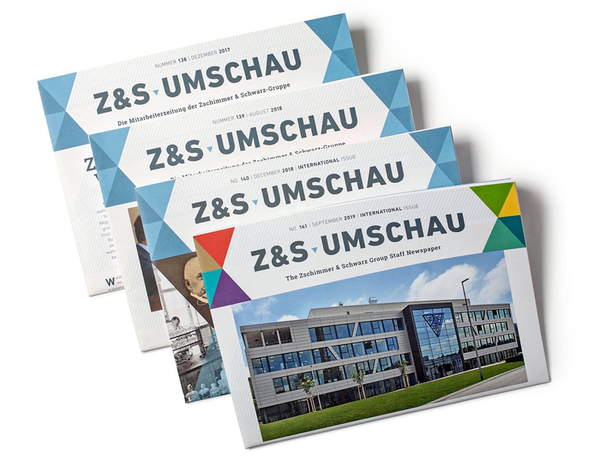 V8 Werbeagentur, Nürnberg, Motor für Makren, Zschimmer & Schwarz, Editorial-Design des Mitarbeitermagazins Umschau