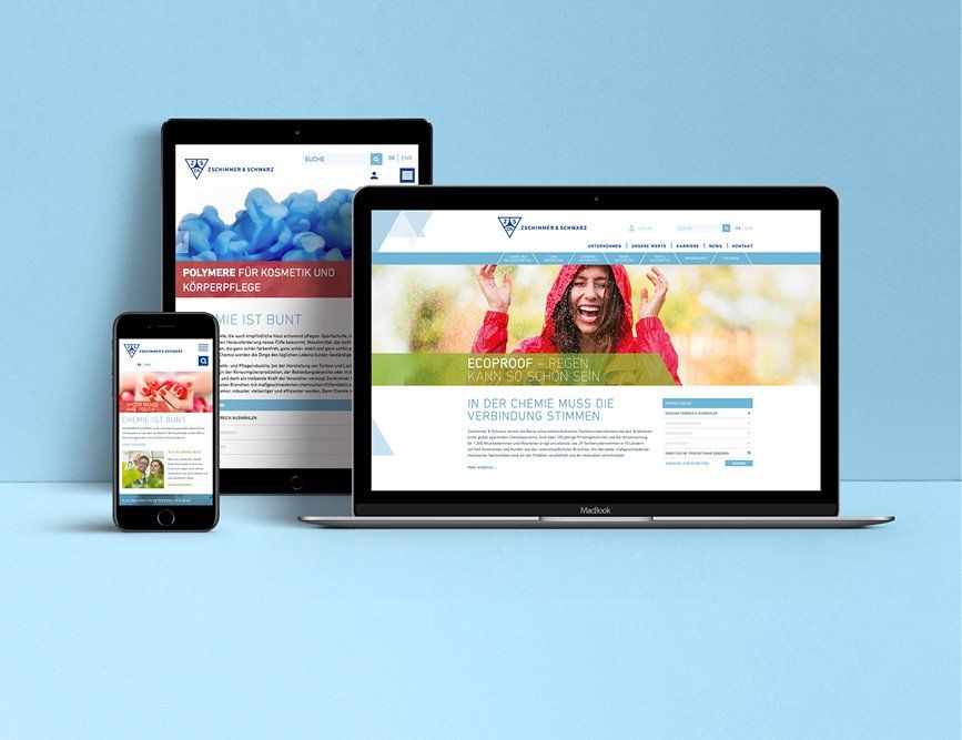 V8 Werbeagentur Nürnberg, Zschimmer & Schwarz Website Relaunch