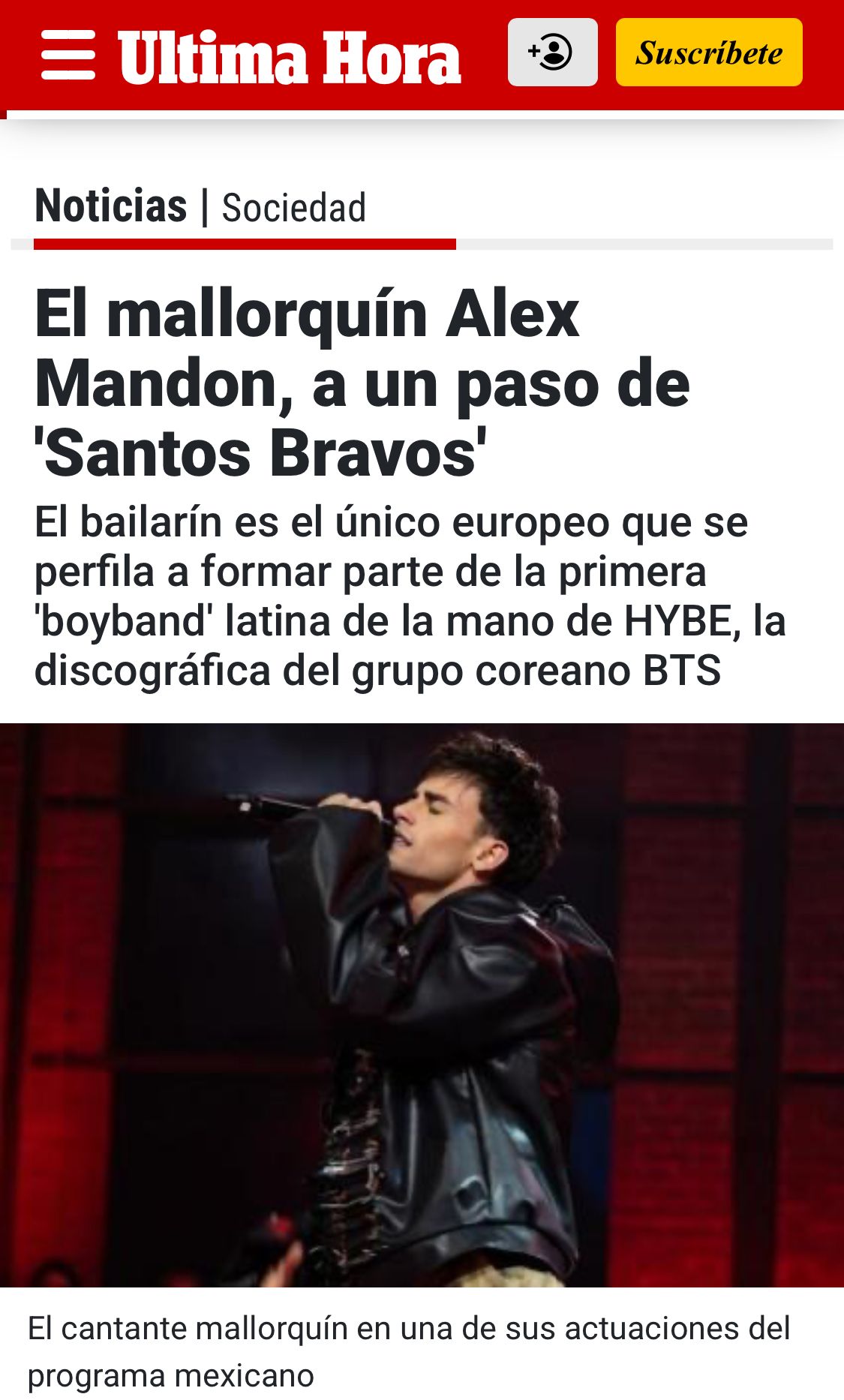 alex mandon rey finalista de santos bravos 2025 Hybe