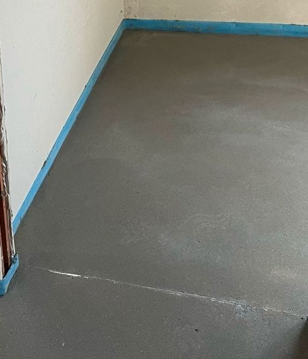 Verlegter und getrockneter Estrich