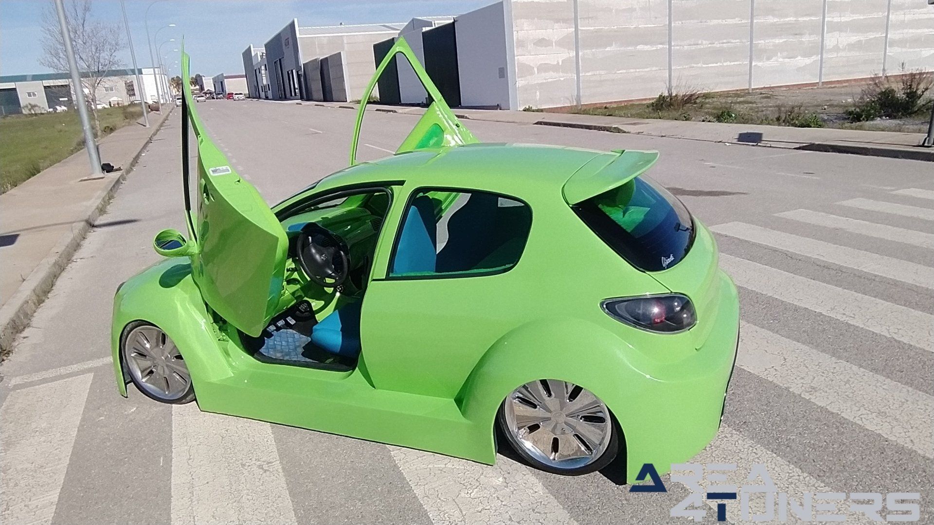 Imagen reportaje coche Tuning Peugeot 206 Mantis Imagen perteneciente al reportaje sobre coche Tuning, de la revista Area4tuners sobre un Peugeot 206