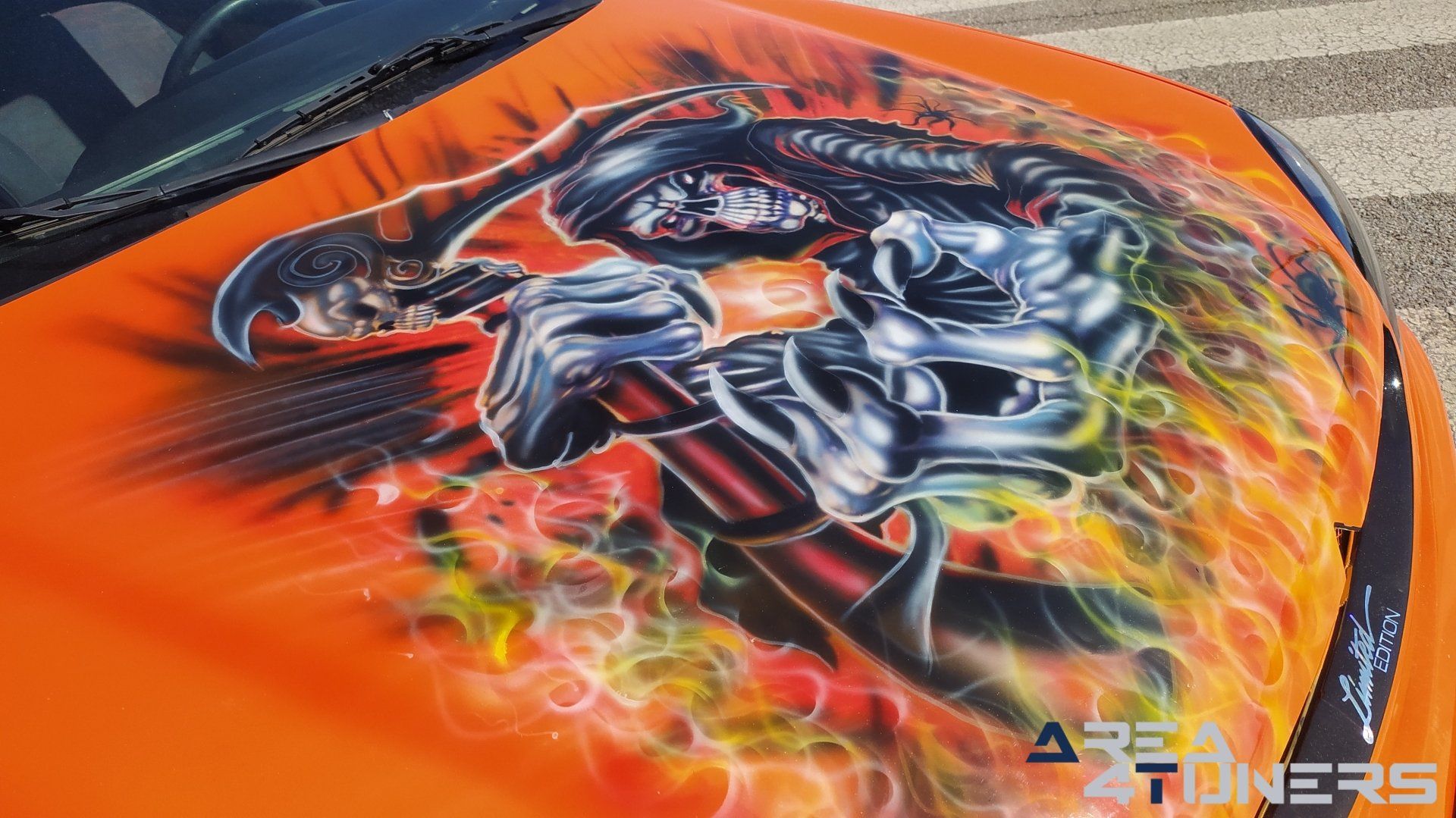 Imagen reportaje coche Tuning Citroën Xsara La Naranja Calavera DJ Imagen perteneciente al reportaje sobre coche Tuning, de la revista Area4tuners sobre un Citroën Xsara