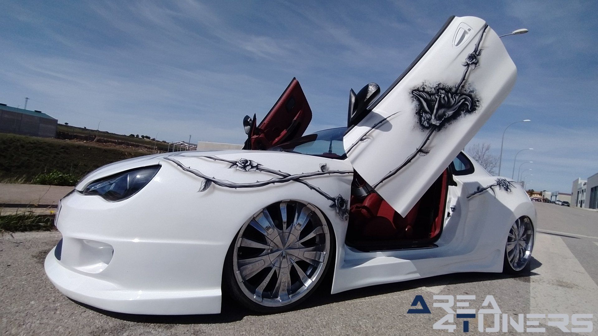 Imagen reportaje coche Tuning Hyundai Coupé White Rose Imagen perteneciente al reportaje sobre coche Tuning, de la revista Area4tuners sobre un Hyundai Coupé