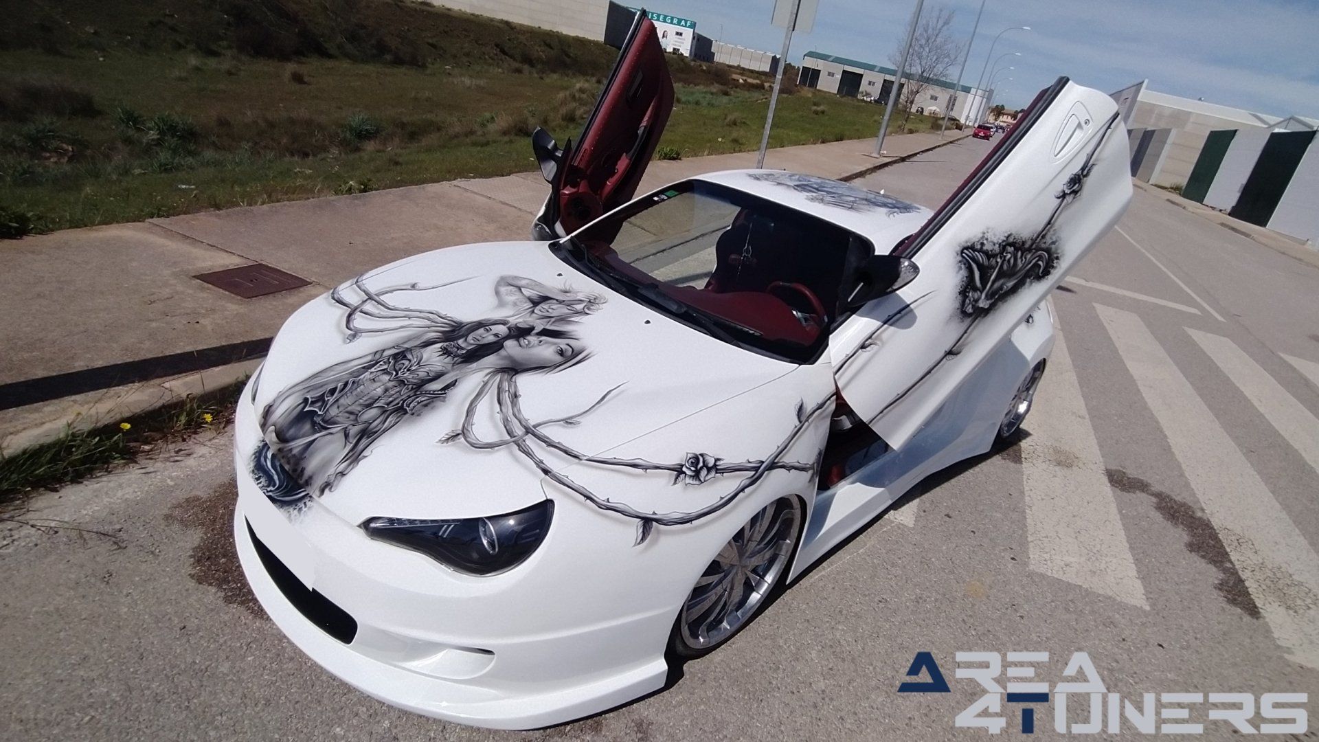 Imagen reportaje coche Tuning Hyundai Coupé White Rose Imagen perteneciente al reportaje sobre coche Tuning, de la revista Area4tuners sobre un Hyundai Coupé