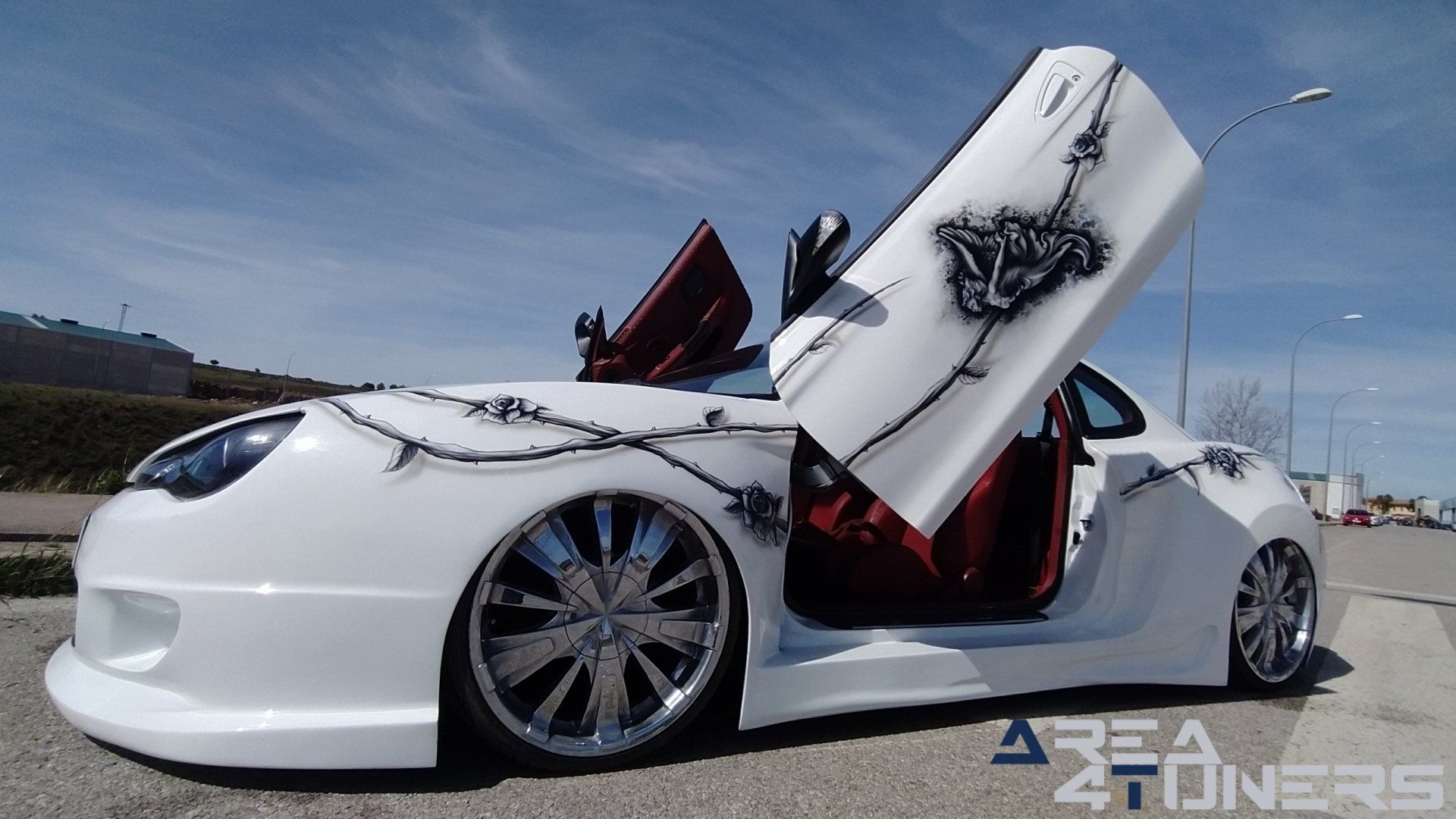 Imagen reportaje coche Tuning Hyundai Coupé White Rose Imagen perteneciente al reportaje sobre coche Tuning, de la revista Area4tuners sobre un Hyundai Coupé