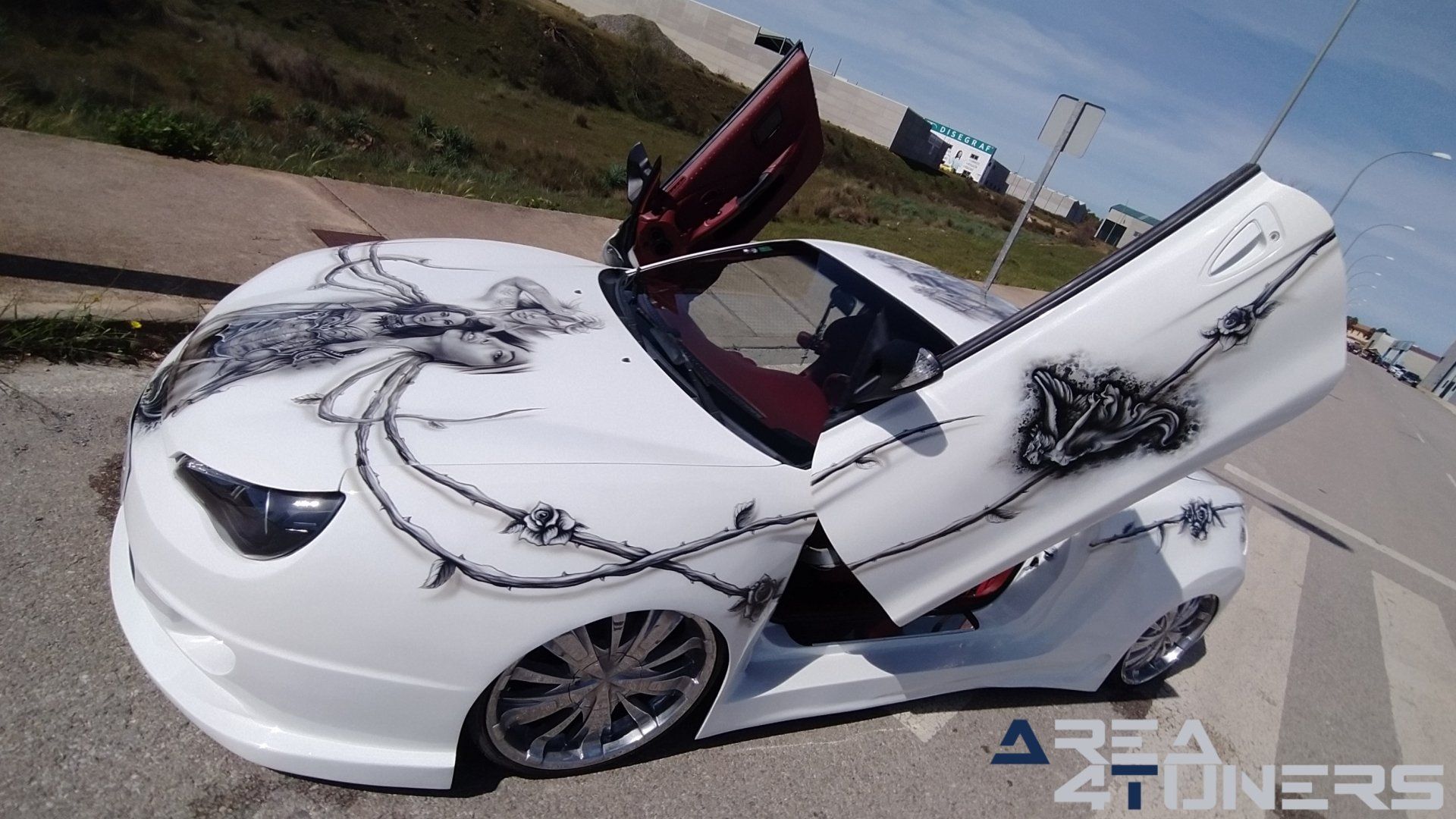 Imagen reportaje coche Tuning Hyundai Coupé White Rose Imagen perteneciente al reportaje sobre coche Tuning, de la revista Area4tuners sobre un Hyundai Coupé