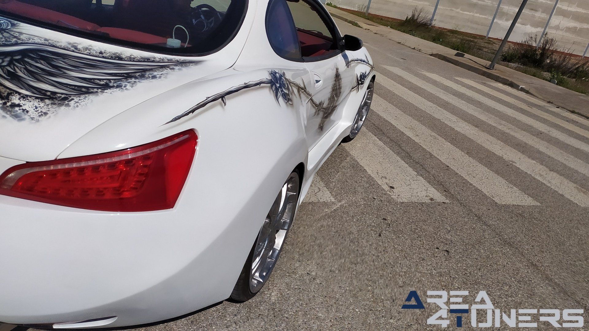 Imagen reportaje coche Tuning Hyundai Coupé White Rose Imagen perteneciente al reportaje sobre coche Tuning, de la revista Area4tuners sobre un Hyundai Coupé