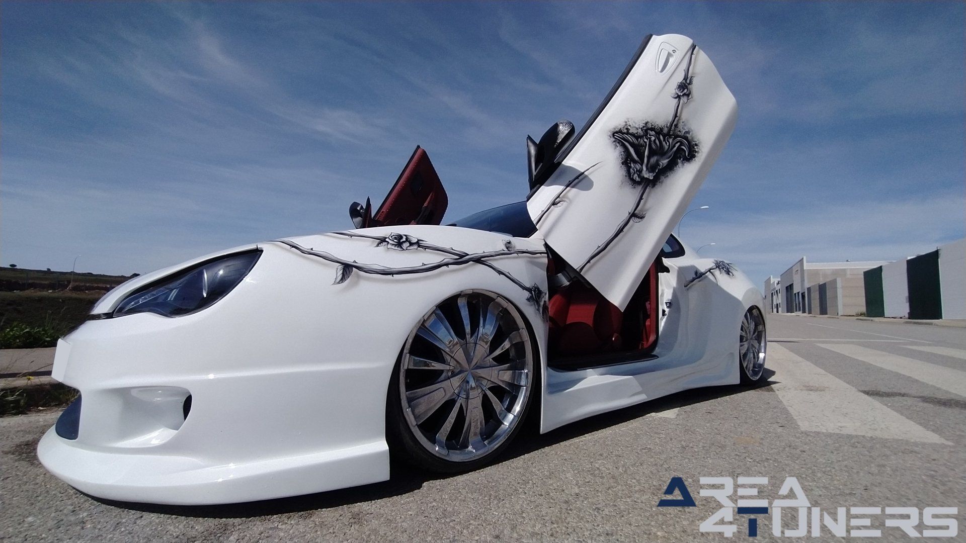 Imagen reportaje coche Tuning Hyundai Coupé White Rose Imagen perteneciente al reportaje sobre coche Tuning, de la revista Area4tuners sobre un Hyundai Coupé