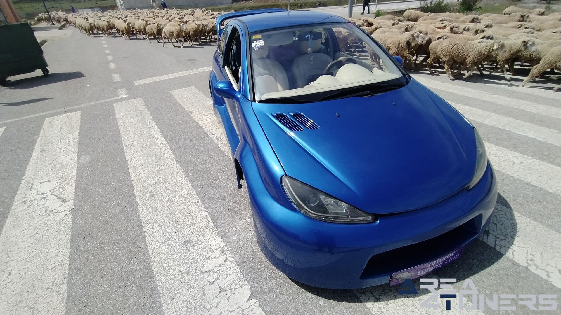 Imagen reportaje coche Tuning Peugeot 206 La Canica Azul Imagen perteneciente al reportaje de coche Tuning, de la revista Area4tuners sobre un Peugeot 206