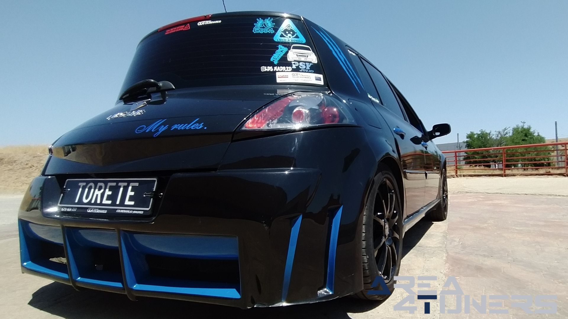 Imagen reportaje coche Tuning Renault Megane Torete Imagen perteneciente al reportaje de coche Tuning, de la revista Area4tuners sobre un Renault Megane