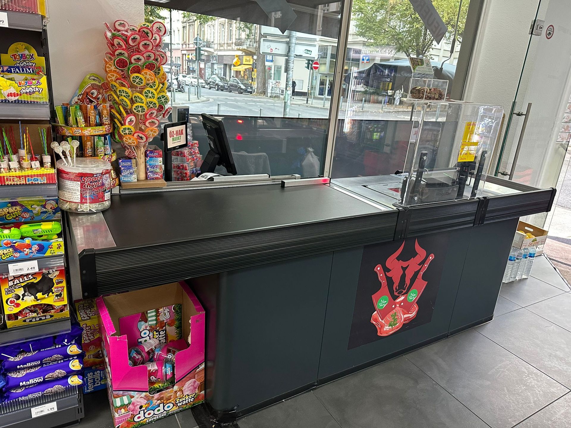 Kassentisch für Supermarkt