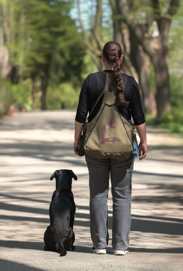 Wald und Hund Dummytraining