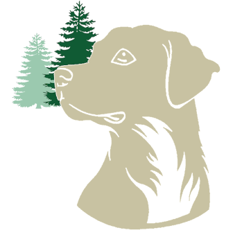 Wald & Hund -Logo Hund und Wald