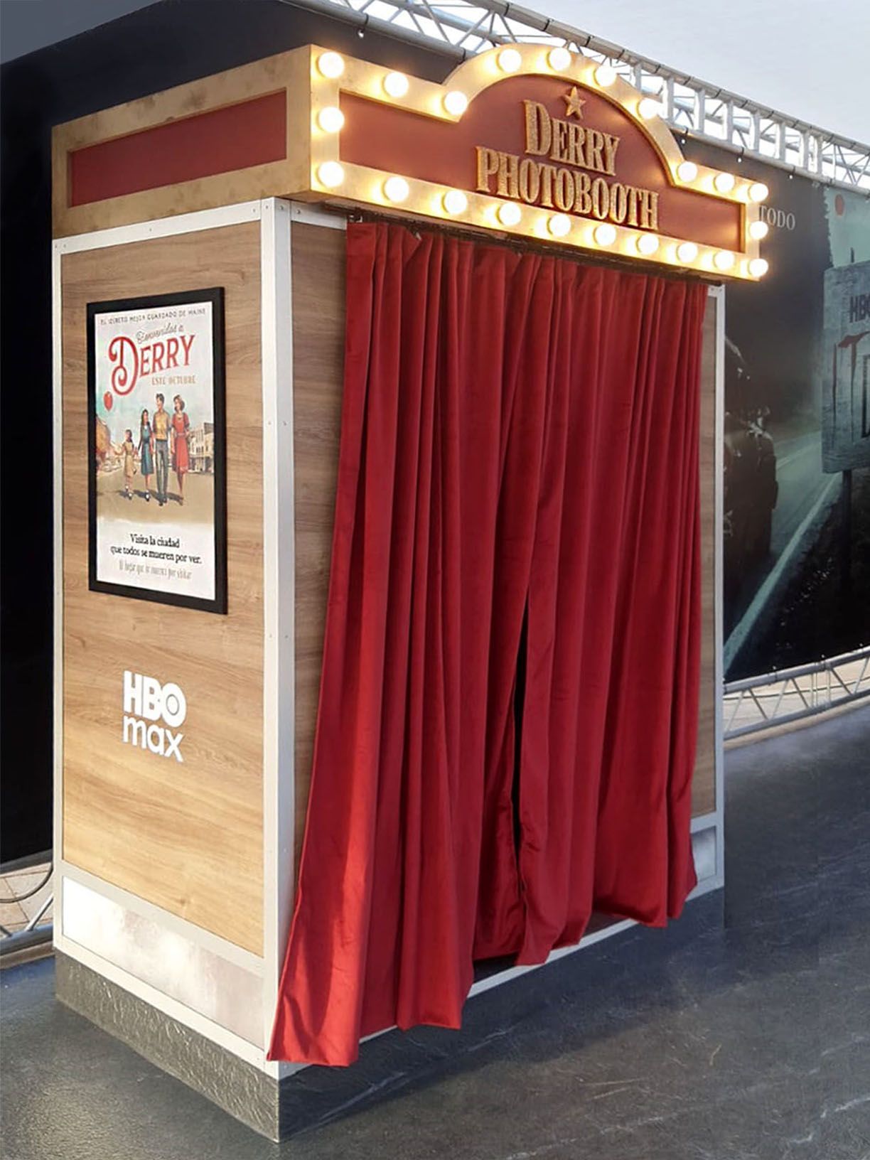 Cabina de fotos para promoión It: Bienvenidos a Derry