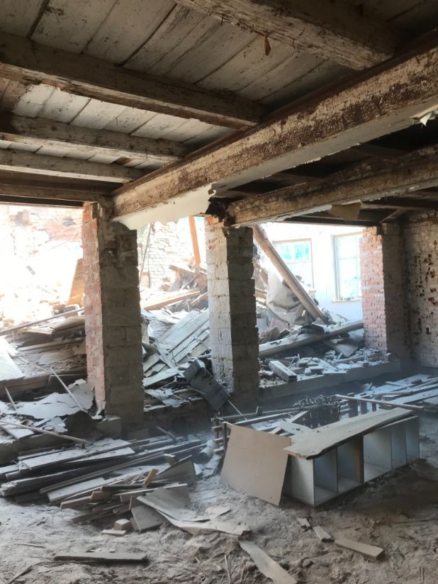 Abrissarbeiten in Hohenstein