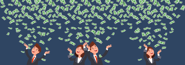 Der Garantiezins steigt, aber die Beiträge sinken Garantiezins, Geld, Business, Büro, Angestellte, Geldregen
