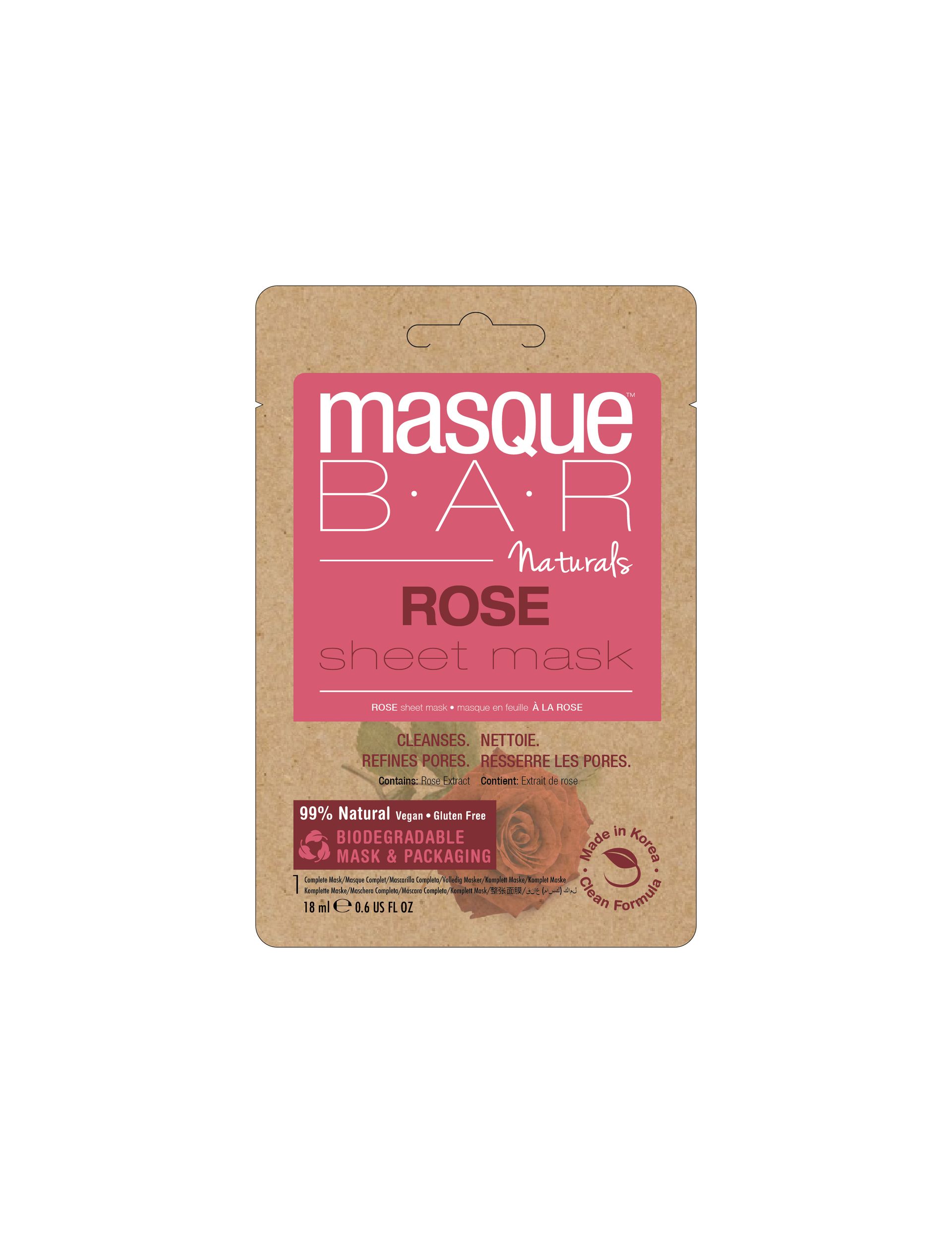 masque tissus, rose, monoprix