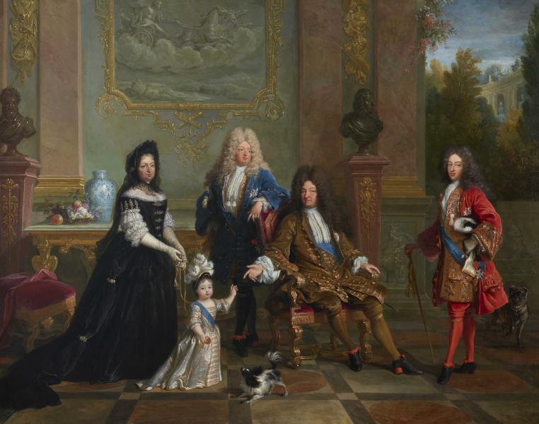 louis XIV entouré de ses héritiers, peinture, château de versailles