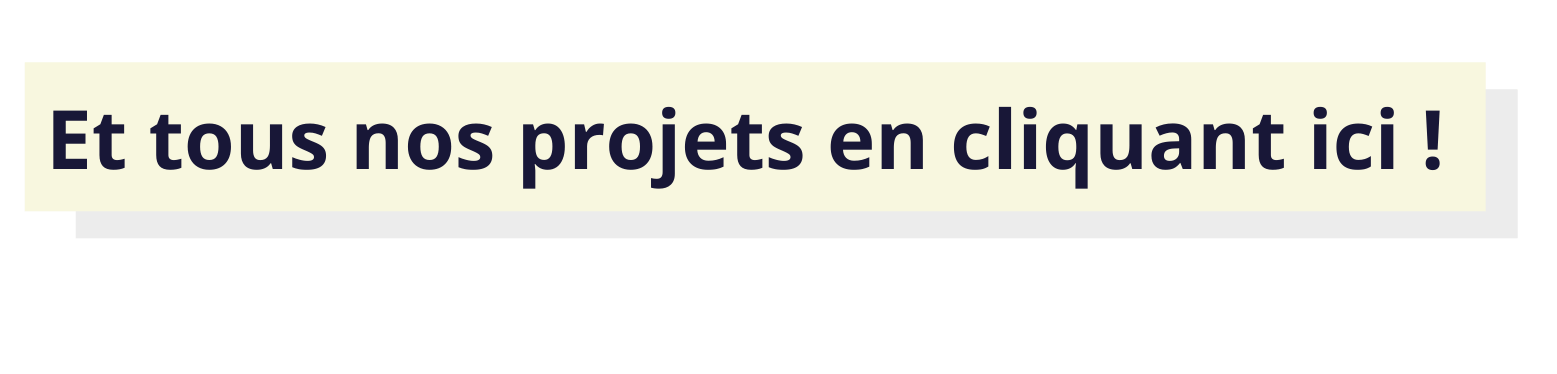 Découvrez l'ensemble de nos projets en cliquant ici !