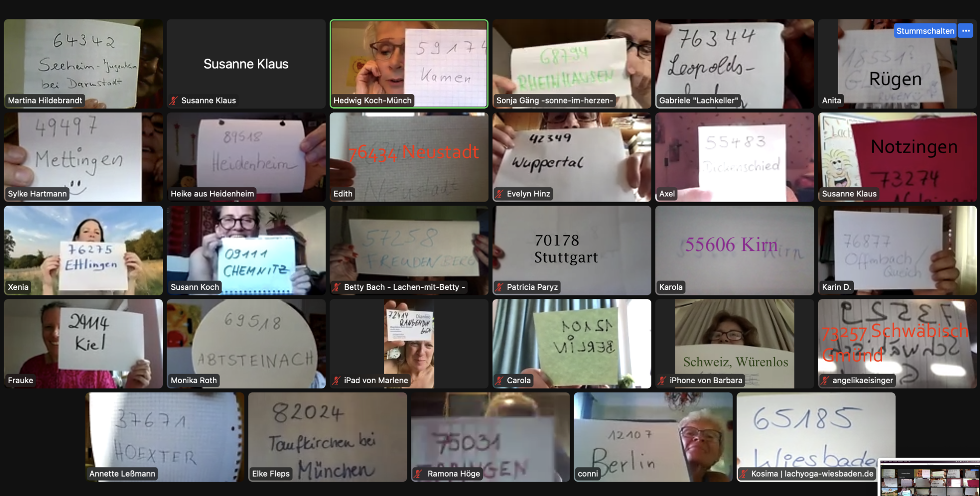 Susanne Klaus Lachyoga Lehrerin / Lachschule Stuttgart