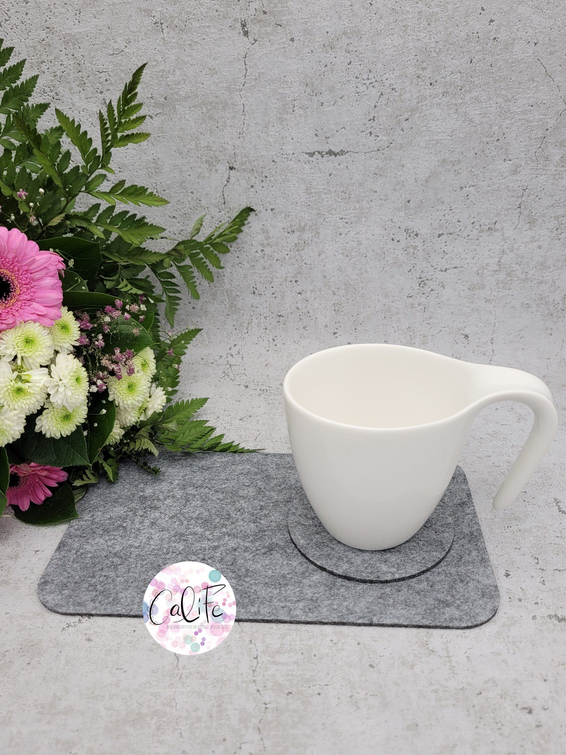 2 x Mug Rug | eckige Ecken mal rund
