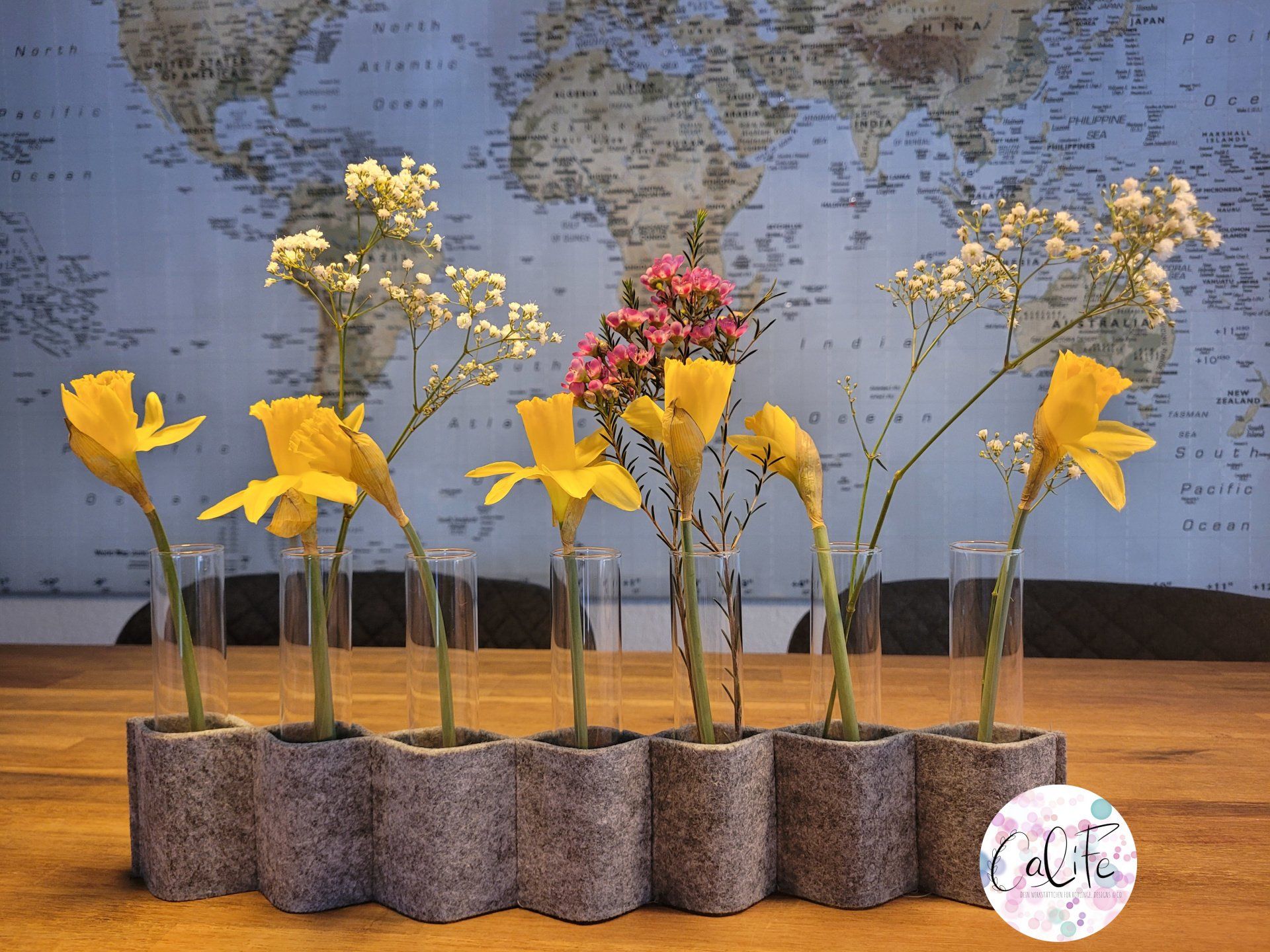 Filzbanderole für Reagenzglasvase