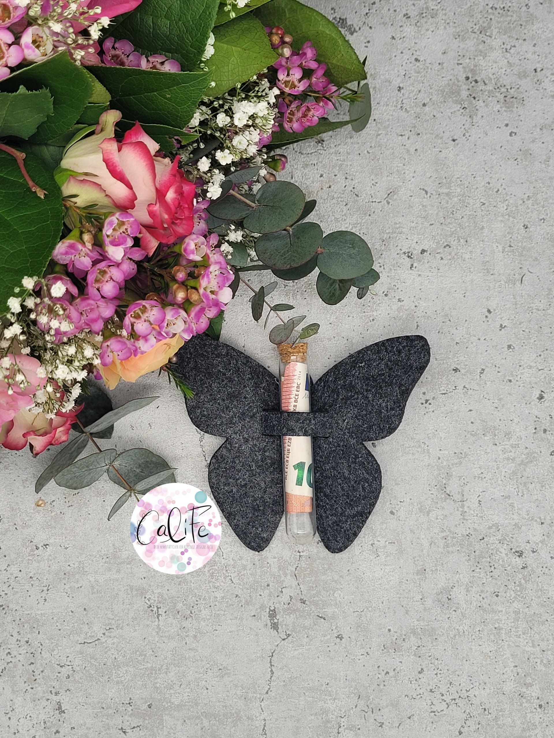 Halterung für Geld oder Schoko | Schmetterling