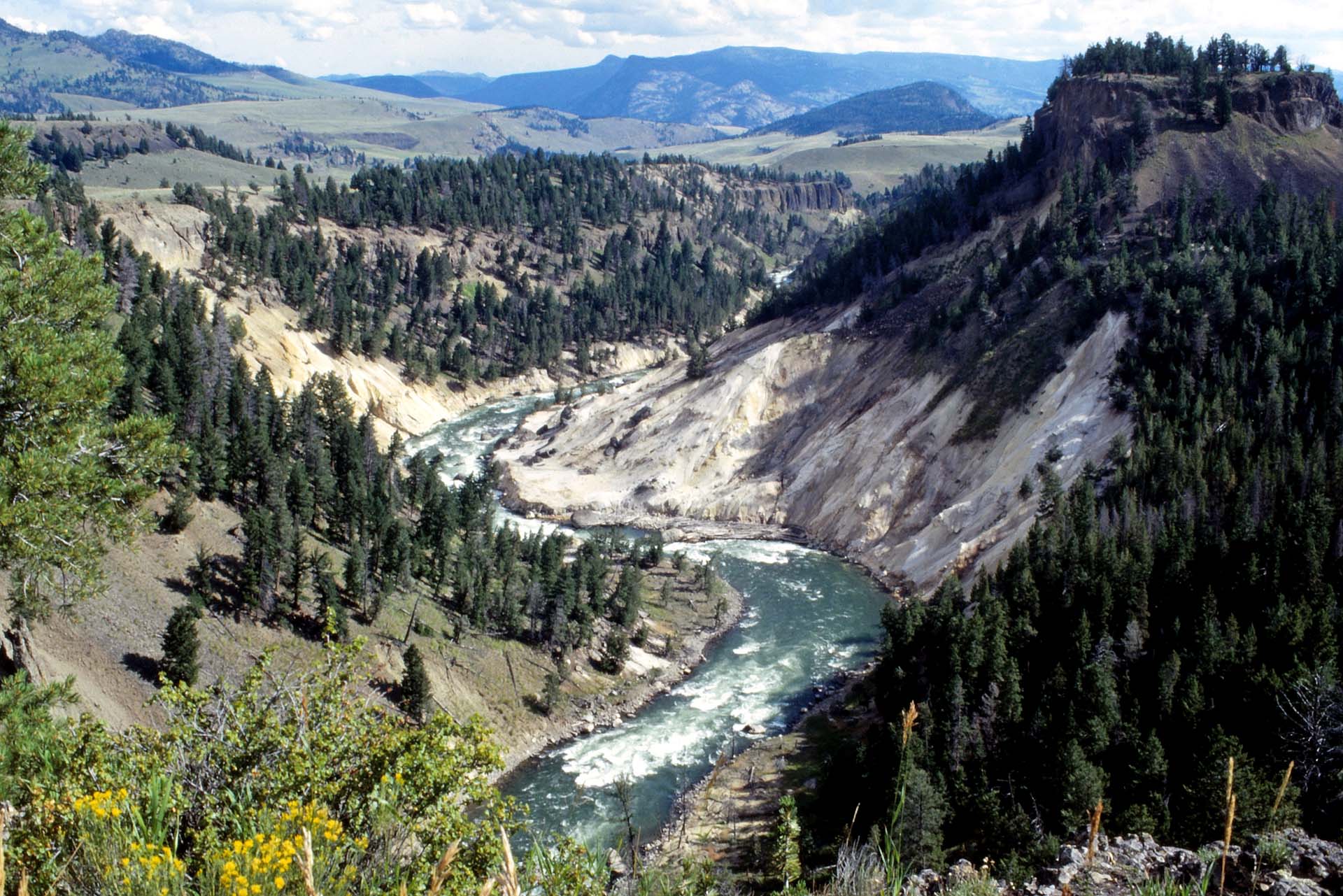 Blick auf den Yellowstone River